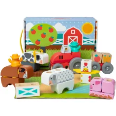Blockables: Kmetija, lesena gradbena igrača - Melissa & Doug