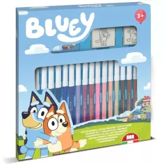 Bluey komplet žigov z flomastri (18 kosov) - Multiprint