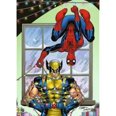 Božič Spider-Mana in Wolverina, 1000-delni premium plus kakovostni puzzle - Trefl slika 2