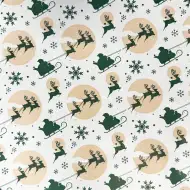 Božiček in jelen papir za zavijanje daril 200x70 cm