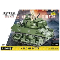 COBI: 2. svetovna vojna H.M.C M8 Scott tank sestavljalni komplet (2279)