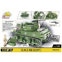 COBI: 2. svetovna vojna H.M.C M8 Scott tank sestavljalni komplet (2279) slika 2
