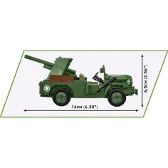 COBI: II. svetovna vojna 37 mm GMC M6 Fargo komplet za sestavljanje (3116) slika 4