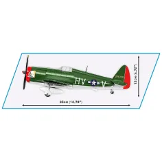 COBI: II. svetovna vojna P-47 Thunderbolt gradbeni komplet (5737) slika 4