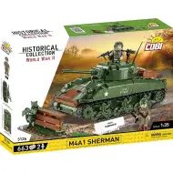 COBI: M4A1 Sherman tank gradbena igrača (3126)