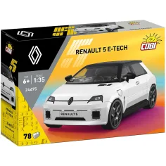 COBI: Renault 5 E-Tech beli avto — sestavljalni komplet (24675)
