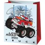 Cardex: Monster Truck avtomobilska rdeče-bela darilna vrečka srednje velikosti 17,8x10x23 cm