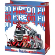 Cardex: Velika darilna vrečka s gasilskim avtomobilom 26,7x13,7x33 cm