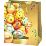 Cardex: Velika darilna vrečka z rumenim balonom, 33x15x44,5 cm