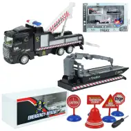 City Truck: Preoblikovljiva tovornjak reševalne ekipe na kolesih z označevalnimi tablicami 19cm