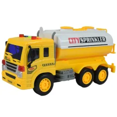 City Truck: Rumena cisterna tovornjak z lučjo in zvokom 1/18 slika 5