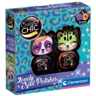 Crazy Chic: Lovely Nail lak za nohte z živalsko figuro na čopiču, set 2 kosov - Clementoni