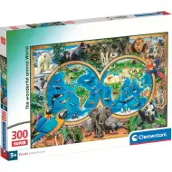 Čudoviti svet živali 300-delna Super puzzle - Clementoni