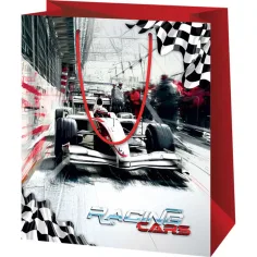 Darilna vrečka srednje velikosti s potiskom Formule 1 18x23x10 cm