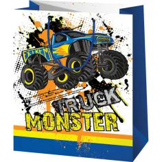 Darilna vrečka z motivom Monster Truck, običajne velikosti 11 x 6 x 14 cm
