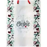 Darilna vrečka z vzorcem Vesel božič, 17,5x22,5x9,5 cm