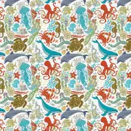 Darilni papir z morski živalmi 100x70 cm