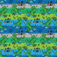 Darilni papir z motivom rolkajočega T-Rexa, 100x70 cm