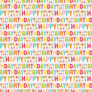 Darilni papir z napisom "Happy Birthday" 100x70 cm