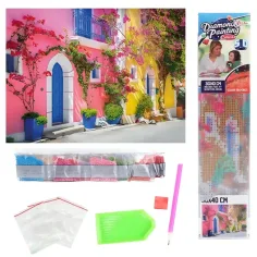 Diamantna sestavljanka: Barve Grčije diamantni slikarski set 30x40 cm slika 2