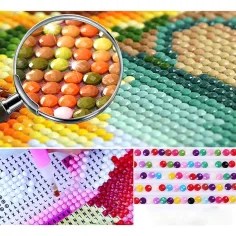 Diamantna sestavljanka: Barvni lev diamantni slikarski set 40x50cm slika 2