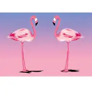 Diamantna sestavljanka: Set za diamantno slikanje flamingov 10x15 cm