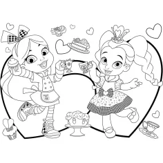 Disney Alice v Čudežni deželi 2 v 1 maxi 24-delni puzzle in pobarvanka 70x50 cm – Lisciani slika 2