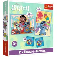 Disney Lilo &amp; Stitch sestavljanka in spominske kartice 2 v 1 set - Trefl