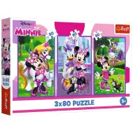 Disney: Minnie miška in prijatelji 3x80-delna sestavljanka - Trefl