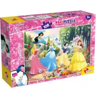 Disney Princeske 2 v 1, 108-delni puzzle in pobarvanka 70x50 cm – Lisciani