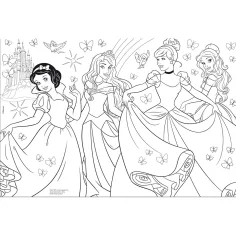Disney Princeske 2 v 1, 60-delni puzzle in pobarvanka, 50x35 cm – Lisciani slika 3