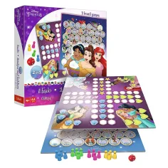Disney+Princeske 2-v-1 družabna igra: Človek, ne jezi se! in Kače in lestve - Trefl slika 3