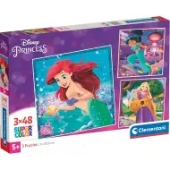 Disney Princeske 3x48 kosov Supercolor sestavljanka - Clementoni