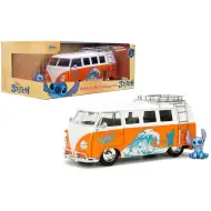 Disney Stitch – 1961 Volkswagen kombi s figurico Stitcha, majhen avto 1/24 - Jada Toys