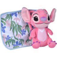 Disney Stitch Angel plišasta figura z odejico, 25 cm - Simba Toys