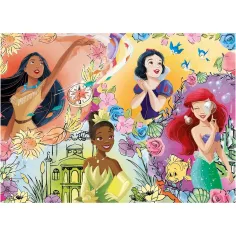 Disney princese 2 v 1, 24-delni puzzle in pobarvanka 35x25cm – Lisciani slika 2