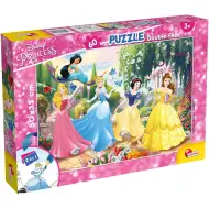 Disney princeske – Pravljični čar vrta 2 v 1, 60-delni puzzle in pobarvanka 50x35 cm – Lisciani