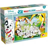 Disneyjev 101 dalmatinec 2 v 1 maxi sestavljanka s 24 deli in pobarvanka 70x50 cm – Lisciani