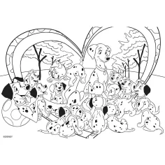 Disneyjev 101 dalmatinec 2 v 1 maxi sestavljanka s 24 deli in pobarvanka 70x50 cm – Lisciani slika 2