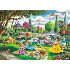 Disneyjeve princese na spomladanskem pikniku, 1000-delna premium plus kakovostna sestavljanka – Trefl slika 2