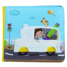 Dojenčkova knjiga: Vozila mehka kopelna knjiga 14x13cm slika 2