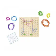 Eichhorn: Lesena Montessori Geoboard – razvoj oblik, domišljije in fine motorike - Simba Toys slika 2