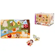 Eichhorn: Lesena sestavljanka z ročaji v obliki živali, več različic, 1 kos - Simba Toys
