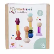 Eichhorn: Leseni Montessori stolp iz oblik – ustvarjalna igra za ravnotežje - Simba Toys