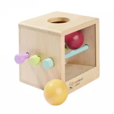 Eichhorn: Montessorijeva lesena škatla za vstavljanje kroglic – igra za razvoj spretnosti za najmlajše – Simba Toys slika 2
