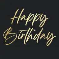 Elegantni rojstnodnevni prtiček s napisom "Happy Birthday" – 2-slojni, 33x33 cm, 20 kosov