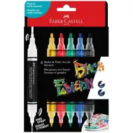 Faber-Castell: Black Edition Shake &amp; Paint dvostranski barvni marker set, 6 kosov, 3 mm in 1 mm