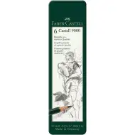 Faber-Castell: Castell 9000 grafitni svinčniki, set 6 kosov v kovinski škatli