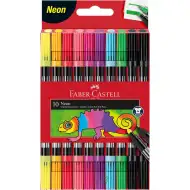 Faber-Castell: Dvostranski neonski flomastri, set 10 kos