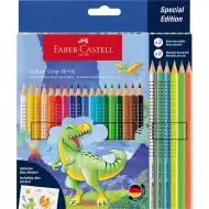 Faber-Castell: Komplet barvic Grip z motivom dinozavrov, 18+6 kosov